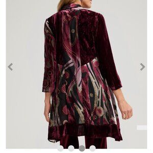 new chico's travelers velvet burnout kimono jacket 4 (us xxl)